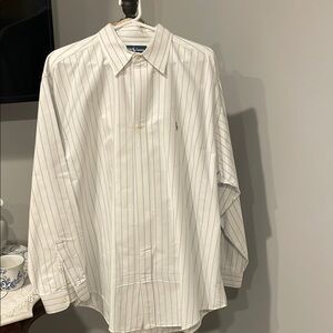Ralph Lauren White Dress Shirt Classic Button-Down Style
